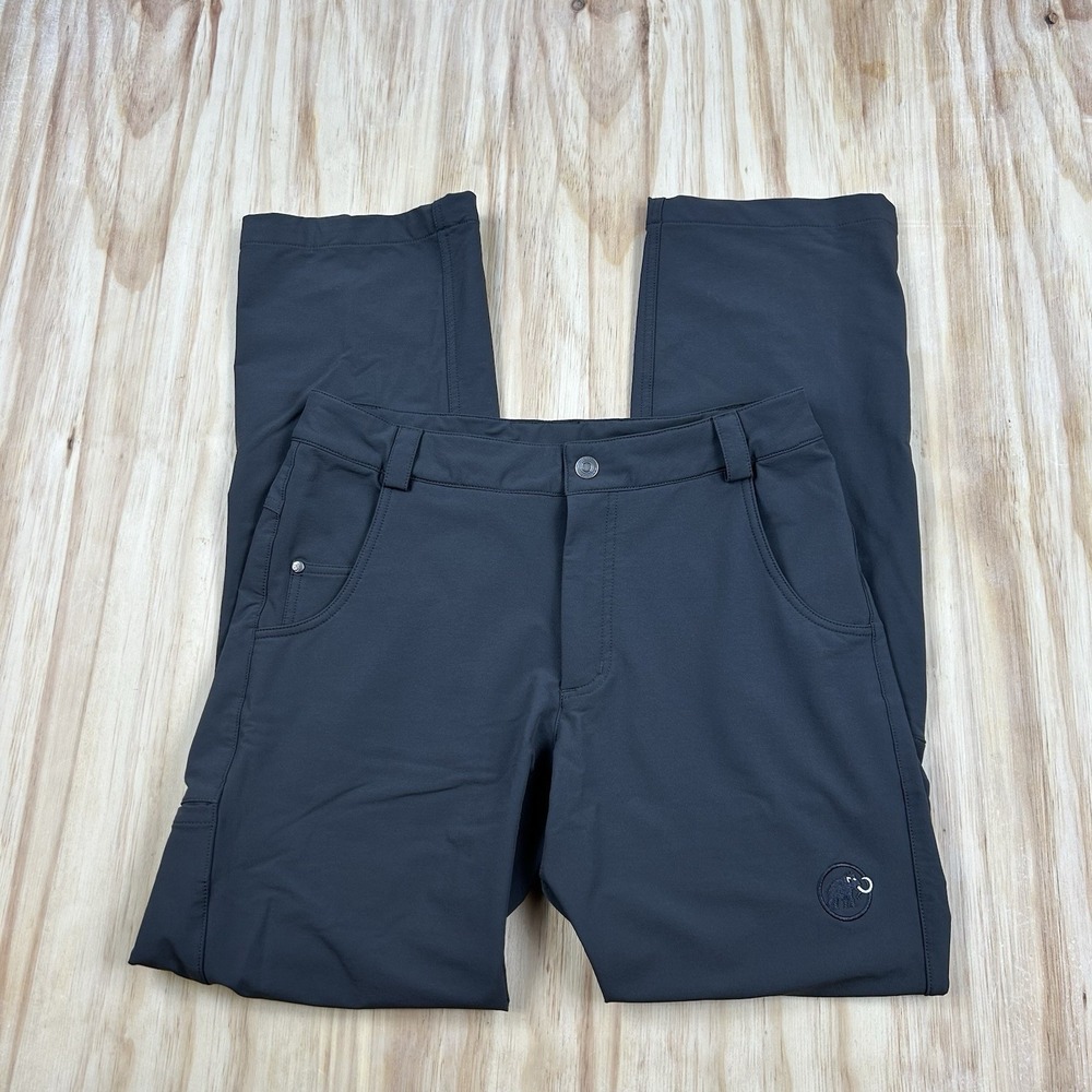 Mammut Softech Pants Mens 30x32 Dark Gray Hiking Trekking Softshell